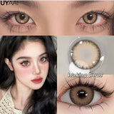 2pcs/pair Yearly Colored Contact Lenses Natural Green Lens Fashion Pupils Beauty gray Contact Lenses for Eyes