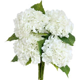 Qfdian 4 pcs Hydrangea Artificial Flowers Real Touch Latex Artificial Hydrangea for Wedding Bouquet Party Home Decor