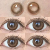 Qfdian 1 Pair Natural Colored Lenses for Eyes  baby Black Eyes Contacts Lens Beauty Pupil 1 Yearly  First Shipping