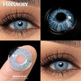 Qfdian  1Pair Big Eyes Gray Lenses Korean Natural Lenses Color Contact Lens Eyes Brown Blue Beautiful Pupil Lentes Cosmetics