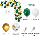 Qfdian  Jungle Animal Party Ballons Garland Arch Kit Green Gold Confetti Balloon Baby Shower Party Birthday Wild One Leaves Decor Globos