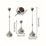 Qfdian  3pcs Metal Candle Holder Set Suitable Romantic Table Candlelight Dinner Perfect Wedding Decorations Home Decoration Accessories