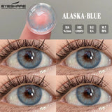 Qfdian 1 Pair Colored Contact Lenses for Eyes Natural Fashion Lenses Gray Beauty Pupils Blue Eye Lenses Cosmetics Soft Lenses