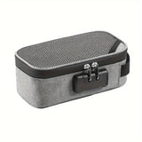 Qfdian  Portable Lockable Bag Cigarettes Smell Proof Storage Container Jewelry Bag Organizers for Make Up Costmeic Travel Case