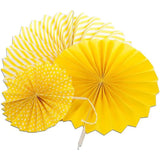 Qfdian  16Pcs Blue Yellow Graduation Grad Party Decoration Birthday Hanging Paper Fan Honeycomb Lanterns for Royal Boy Baby Shower Decor