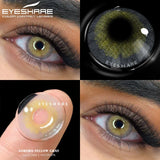 Qfdian Color Contacts for Eyes 1Pair Blue Eye Contacts Gray Pupils Brown Lenses Green Eye Contact Lenses Beauty Makeup Yearly