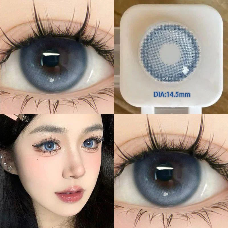 YIMEIXI 2Pcs New Natural Color Contact Lenses for Eyes with Diopter Myopia Eyes Pink High Quality Soft Round Beautiful Pupil