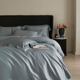 Qfdian 4Pcs Luxury Embroidery 1000TC Lyocell Eucalyptus Fiber Soft Silky Bedding Set Duvet Cover Set Bed Sheet/Fitted Sheet Pillowcases