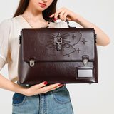 Qfdian Fashion Vintage Pu Leather Messenger Bag Jk Women Luxury Design Shoulder Crossbody Bags Casual Students Backpacks Y2k Aesthetic