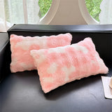 Qfdian  new class A rabbit plush pillowcase single milk plush pillowcase 48x74cm, no pillow core