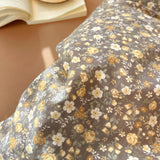 Qfdian  Floral Bedding Set Korean Style Soft Bed Sheet Set 1.2-1.8m Bed Size Duvet Cover Set No Filling With Pillowcase Bedroom Decor