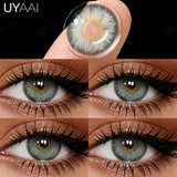 Qfdian  Color Contact Beauty Green Contact Lenses for Eyes Natural Lenses Blue Contacts for Women Eyes Makeup Gray/Brown Fashion