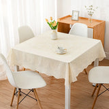 Qfdian  1pc Three Dimensional Lace Printed Tablecloth PVC Material Anti Slip Table Mat Square Household Hanging Edge Dining Desk Cover