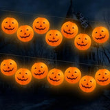 Qfdian  12pc Halloween Jack O Lantern 8inch Halloween Decorations Plastic Pumpkins Pumpkin Hanging Paper Lantern Halloween Indoor Outdo