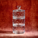 Qfdian  Glass Candy Jar with Lid Sensory Decor Vanilla Beans Jewelry Glass Organizer Vanilla Bean Storage Canister Bath Salt Vessel Gift