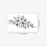 Qfdian  Natural Vine Floral Tattoo Sticker Black Gray Realistic Gradient Waterproof Long Lasting Temporary Tattoo for Women Shoulder