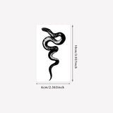 Qfdian  Snake Tattoo Sticker Waterproof Temporary Tattoo for Women Minimalist Design Body Art
