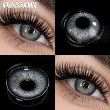 Qfdian  New AVELA Contact Lenses Natural Brown Eye Makeup Contacts Grey Color Lens Korean Softlens Yearly Cosmetics for Women