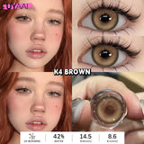 2pcs/pair Yearly Colored Contact Lenses Natural Green Lens Fashion Pupils Beauty gray Contact Lenses for Eyes