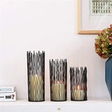 Qfdian  A set of three metal wire willow candle holders, 8/10/12 inches, used for wedding center, Halloween, and Christmas decoration