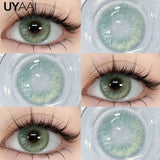 Qfdian  NEW Color Contact Eye Color Lenses Makeup Natural Black Lens Cosmetics Pink Eyes Lenses Woman Makeup Blue Beauty Contacts