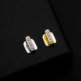Qfdian Fashion CZ Stone Vertical Bar Teeth Grillz Braces Hip Hop 4 Zircon Tooth Caps Dental Grills For Women Men Jewelry
