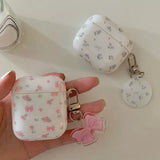 Qfdian  Gentle small floral earphone case is suitable for 1/2/3 generation earphone case protective case silicone