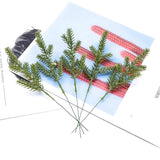 Qfdian  10/15pcs Artificial Plant Christmas Tree Pine Needles New Year party Decor Home Outdoor Garden wall Scrapbook Diy Gift Candy Box