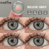 Qfdian 1 Pair Colored Contact Lenses for Eyes Natural Fashion Lenses Gray Beauty Pupils Blue Eye Lenses Cosmetics Soft Lenses