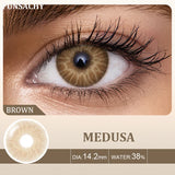 Qfdian  2pcs Colored Contact Lenses for Eyes Natural Brown Lens Gray Lens Eye Contacts Cosmetic Beauty Pupil High Quality Lens