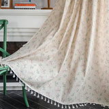 Qfdian Blue Floral Curtain Printing Window Curtains for Light Blocking Drapes Rod Pocket Bedrooms Living Room Bathroom Boho Decorations