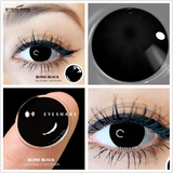 Qfdian Cosplay Contact Lenses 1Pair Colored Contact Lenses for Eyes Black Lenses White Eye Lenses Contact Lenses for Halloween
