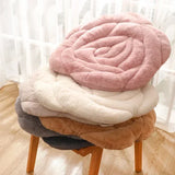 Qfdian  Office Sedentary Artifact Chair Cushion Petals and Flower Are Soft and Cushioned Romantic Rose Shaped Plush Seat Cushion Mat