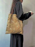 Qfdian High-capacity Vintage Y2k Aesthetic Shoulder Underarm Bag Grunge Embossing Women Handbags All Match Casual Streetwear Tote Bags