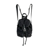 Qfdian  Vintage Simple Fashion All Match Backpack Casual Nylon Drawstring Women Schoolbags Pleated Y2k Aesthetic Backpacks for Students