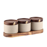 Qfdian Modern Ceramic Seasoning Jar Set Home Sugar Salt Chili Jar with Lid Food Storage Box Kitchen Seasoning Box Kitchen Container New