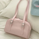 Qfdian Y2k Aesthetic Office Lady Women's Handbags Fashion Simple Chic Casual Shoulder Bags Luxury Design All Match Underarm Bag Trendy