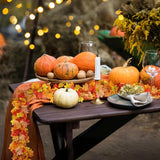 Qfdian  2/3pcs Artificial Maple Leaf Fall Garland Autumn Leaves Hanging Vines Thanksgiving Halloween Wedding Home Decorations 5.7Ft Each