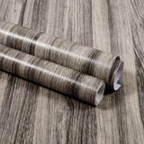 Qfdian 40CM X 1M Thickened Anti Fouling Waterproof Wood Grain Self-adhesive PVC Modern Furniture Decorative Wallpaper