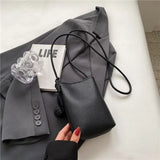 Qfdian Women PU Leather Small Crossbody Bag Fashion Designer Cell Phone Bag Lightweight Simple Shoulder Bag Ladies Travel Purse