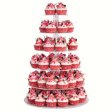 Qfdian  Acrylic 6-layer Cake Rack, Party Small Cake Storage Rack, Home Decoration, Party Decoration, Halloween And Christmas Decoration