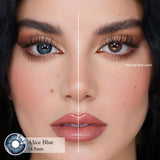 Qfdian 1 Pair Colored Pupils for Eyes Cosmetic Green Eye Lenses Color Gray Lenses for Woman Fast Delivery Cheap Eye Contacts