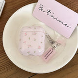 Qfdian Lovely Flower Gloss Silicone Headphone Shockproof Protective Case For AirPods Pro 2 3 4 Soft Funda Protection Cover With Pendant