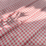 Qfdian  2 Pieces ,Pink Lattice Opaque Curtain with Ruffled Lace Drapes For Living Room,Princess Window Treatment for Daughters Bedroom