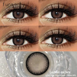 Qfdian  1 Pair Natural Fashion Colored Contact Lenses for Eyes Brown Pupils Gray Contact Lenses Cosmetic Lens New Pupil Yearly