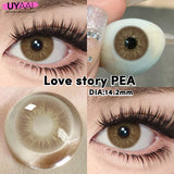 Qfdian  1 Pair Yearly Beauty Fashion Lenses Colored Contact Lenses for Eyes Blue Eyes Lenses Natural  Gray Lens Brown Lens