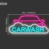Qfdian  Car Wash Neon Lights Design Auto Service LED Neon Sign is Suitable for Auto Repair Shop or Car Modification USB