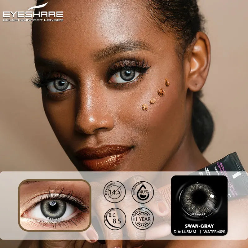 EYESHARE 1 Pair Color Contact Lenses for Eyes Annual Colored Lenses Eye New Contacts Pupils Color Lens Eyes Contact Lens Beauty