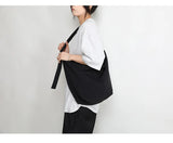 Qfdian Y2k Grunge Vintage Nylon Hobo Bag Women Simple Men All Match Students Handbags Korean Casual Streetwear Shoulder Crossbody Bags