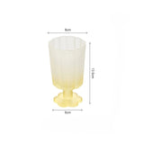 Qfdian  225ml French Style Drinkware Glass Cup Petal Wine Glass Household Short Footed Cocktail Ice Cream Cup Dopamine Drinking Utensils